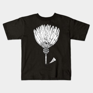 Zhuge Liang - Feather Hand Fan - Crane Strategist Kids T-Shirt